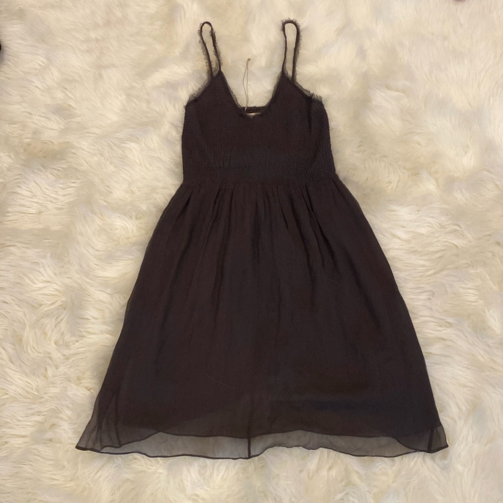 100% silk Rebecca Taylor Brown dress